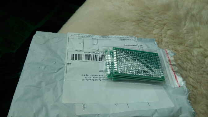12-04 free shipping 5pcs 4x6cm  Double Side Prototype PCB Universal Printed Circuit Board