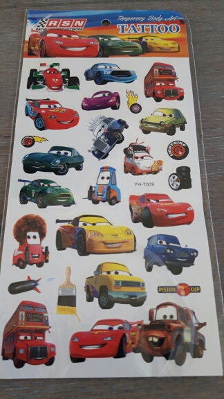Racing Car Child Temporary Tattoo Body Art Flash Tattoo Stickers 21*10cm Waterproof Tatoo Car Styling Wall Sticker