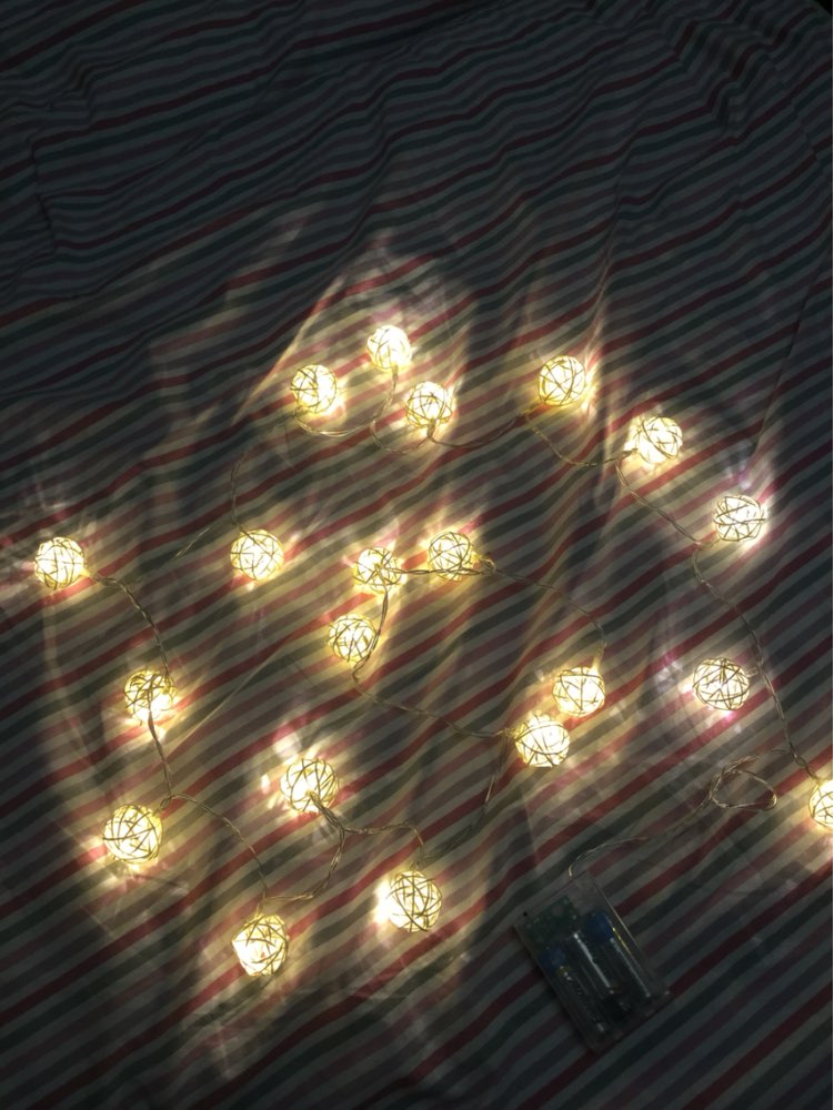 White/ Warm White AC110V-125V 2M/20LED Rattan Ball LED String Christmas Lights Garlands for Holiday Wedding Party