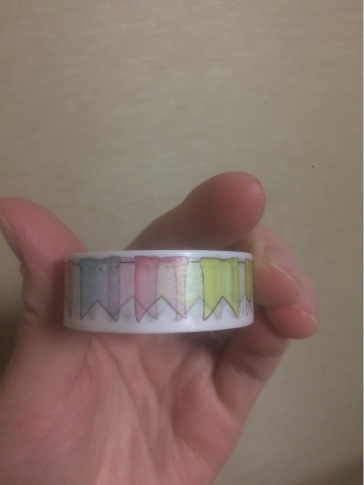 JG402  1.5CM Wide Colorful Flags Washi Tape DIY Scrapbooking Sticker Label Masking Tape School Office Supply
