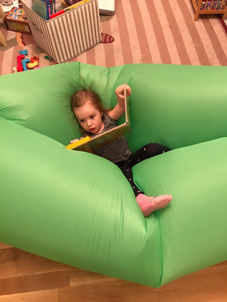 Lounge Sleep Bed Lazy  Inflatable Beanbag Sofa Chair, Living Room Bean Bag Cushion, Outdoor Self Inflated Beanbag    Furniture