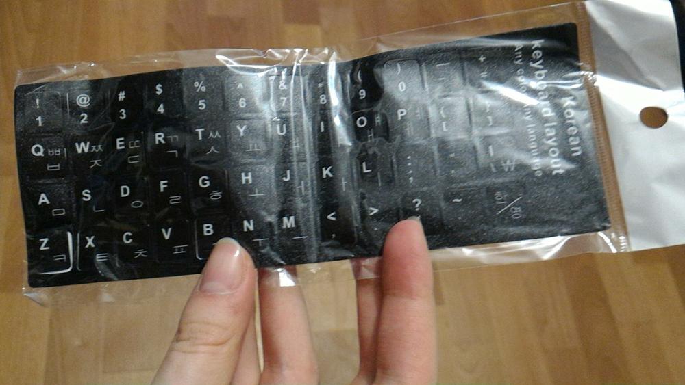 Korean Standard Keyboard Layout Stickers Decoration White Letters Replacement