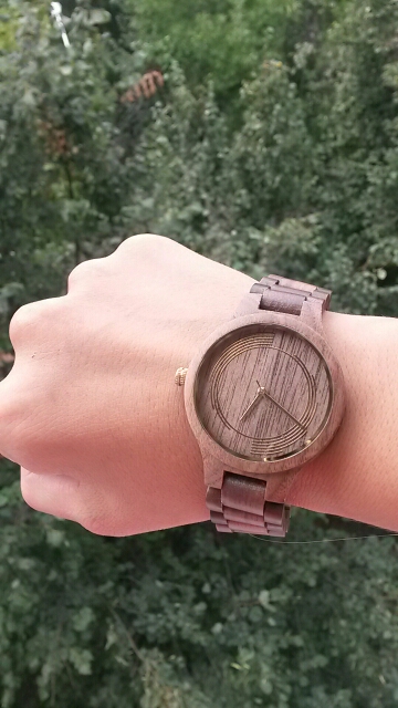 Fashion Classic Japan Movt Black Walnut Wood Watch Quartz Women Luxury Men Wirst Watch Solid Wooden Hand Clock Tree Strap Watch