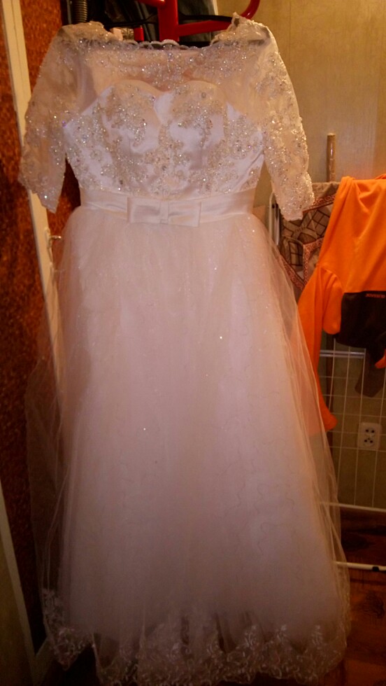long half sleeve muslim lace wedding dress high quality 2016 bride simple bridal gown real photo wedding-dress vestido de noiva