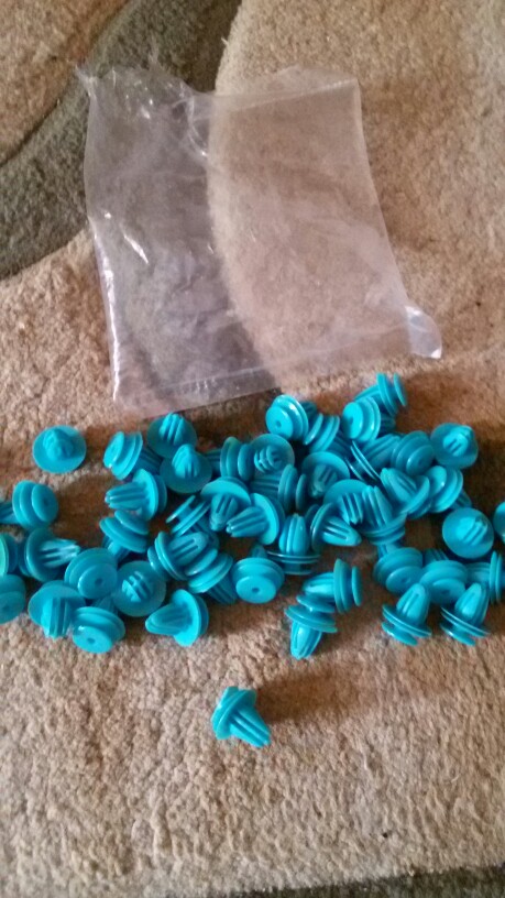50pcs Car Styling Fender  Interior Door Card And Trim Panel Clip Push Type Rivets Blue Auto Fastener Clips For Toyota Nissan