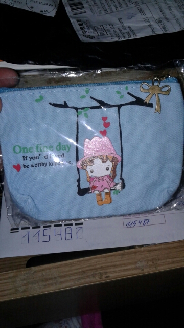 Cute Canvas Coin Bag Lovely Girls The Swing Holder Purse Small Zipper Wallet Card Purse Zip Key Case Money Clip