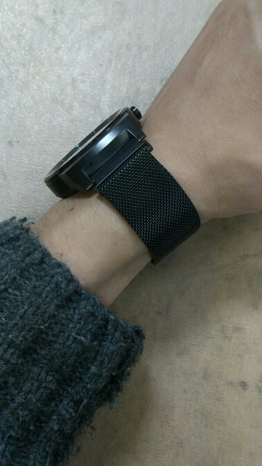 22mm Milanese Loop Strap For Pebble time round Men's Stainless Steel Band Magnetic Bracelet for  Pebble Time Steel 2/Smart Watch