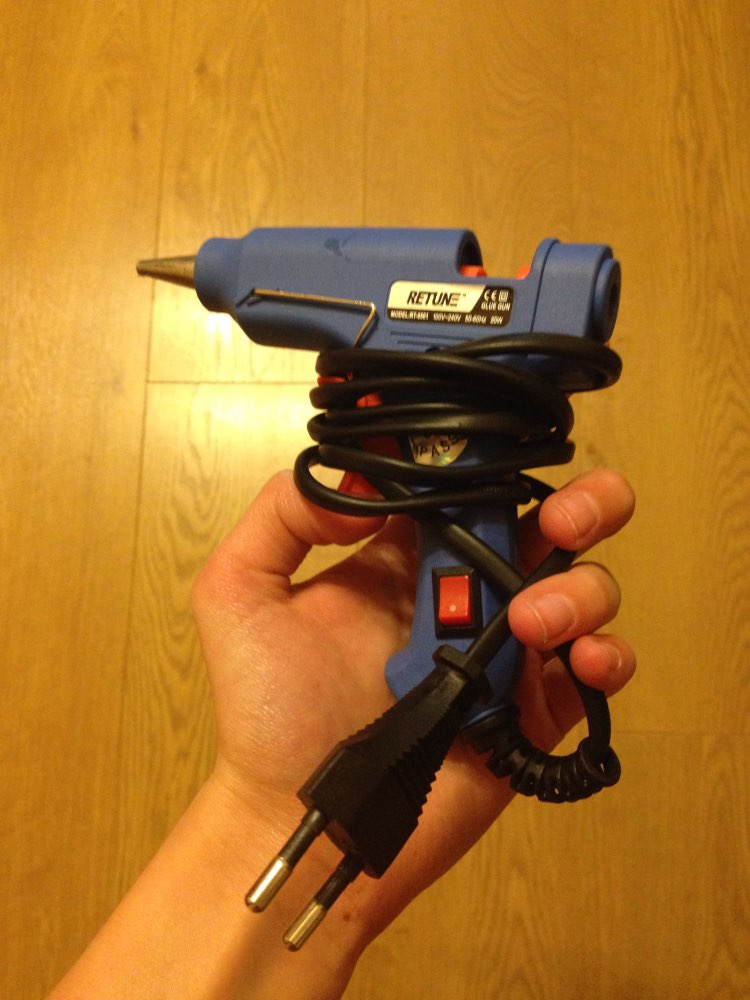 20W EU Plug Hot Melt Glue Gun with Free 1pc 7mm Glue Stick Industrial Mini Guns Thermo Electric Gluegun Heat Temperature Tool