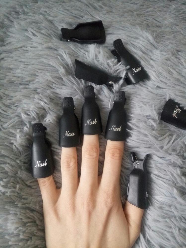 10Pcs/set 2016 colorful Plastic Nail Art Soak Off Cap Clip UV Gel Polish Remover Wrap for Nail beauty Tools Women Beauty