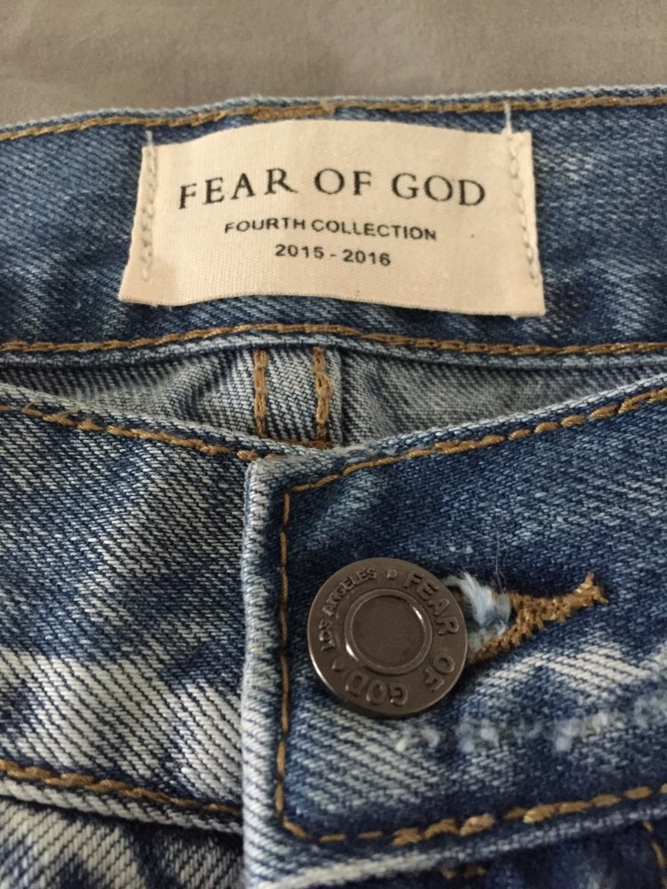 God of Fear Justin Bieber Fear of God Best Version FOG Men Selvedge Zipper Destroyed Tour Pants Skinny Jeans Blue Jeans Slim Fit