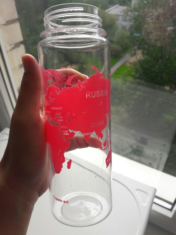 New portable plastic cup my water bottle accompanying map of the world cup series cup wholesale