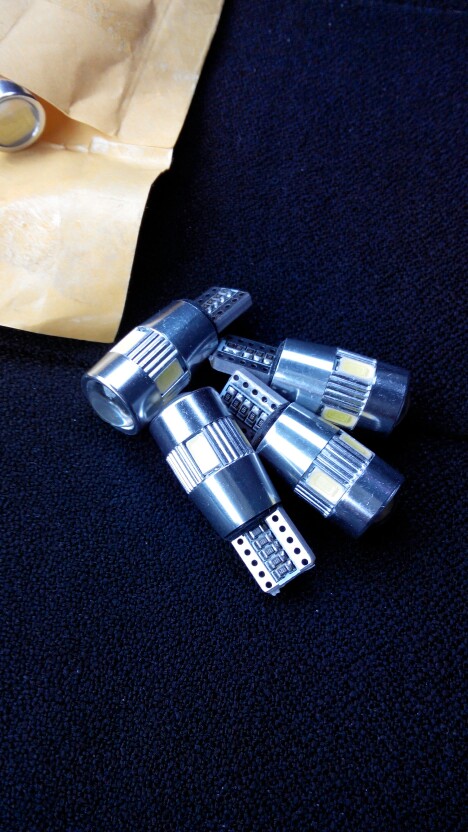 fast delivery 1PC New parking HID White CAN BUS T10 W5W 5630 6 SMD Car LED Light Bulb Lamp 194 192 158