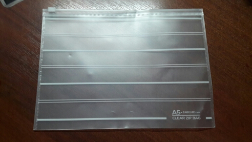Matte Style Transparent A4 A5 File Bag Striped Document Bag A4 File Folder Pull Side Pouch Stationery Filing Production  7.127