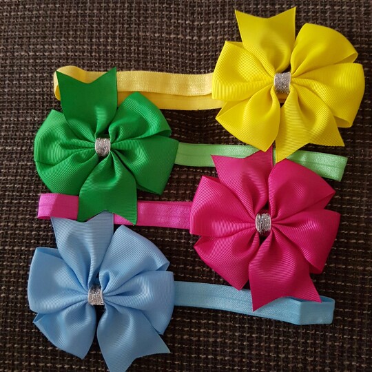 2016 Brand New Baby Silver Bow Headband Hair Bowknot Headbands Girls Bows Headband Toddler Headwear Infant Hair Accessories