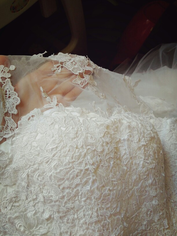 ZJ9036 2016 lace White Ivory Gown Lace up back Croset Wedding Dresses for bride plus size maxi Customer made size 2-26W