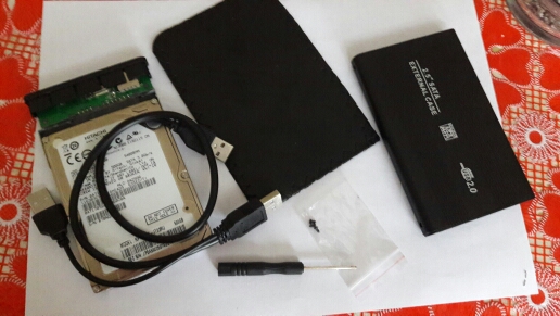 For Win10 2.5" USB 2.0 SATA HDD External Enclosure Case box for data backup and exchange for 2.5inch SSD hdd hard drive disk