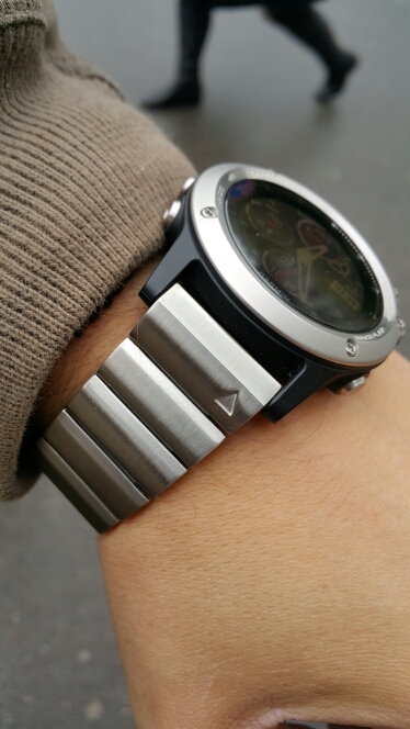 Four Colors 26mm Width Classic Stainless Steel Metal Strap for Garmin Band, Metal Band for Garmin Fenix 3 GMFNX3BBMB