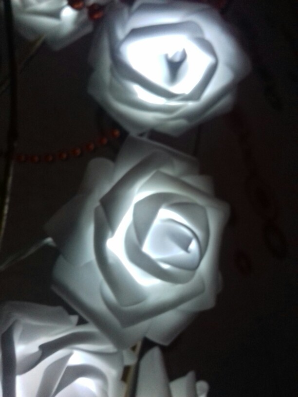 2.2M 20LED Rose Flower Led Christmas Lights NewYear Wedding Romantic Christmas Decoration String Fairy Light BatteryOperated
