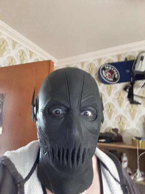The Flash Mask DC Movie Cosplay Costume Prop Halloween Full Head Latex Party Masks