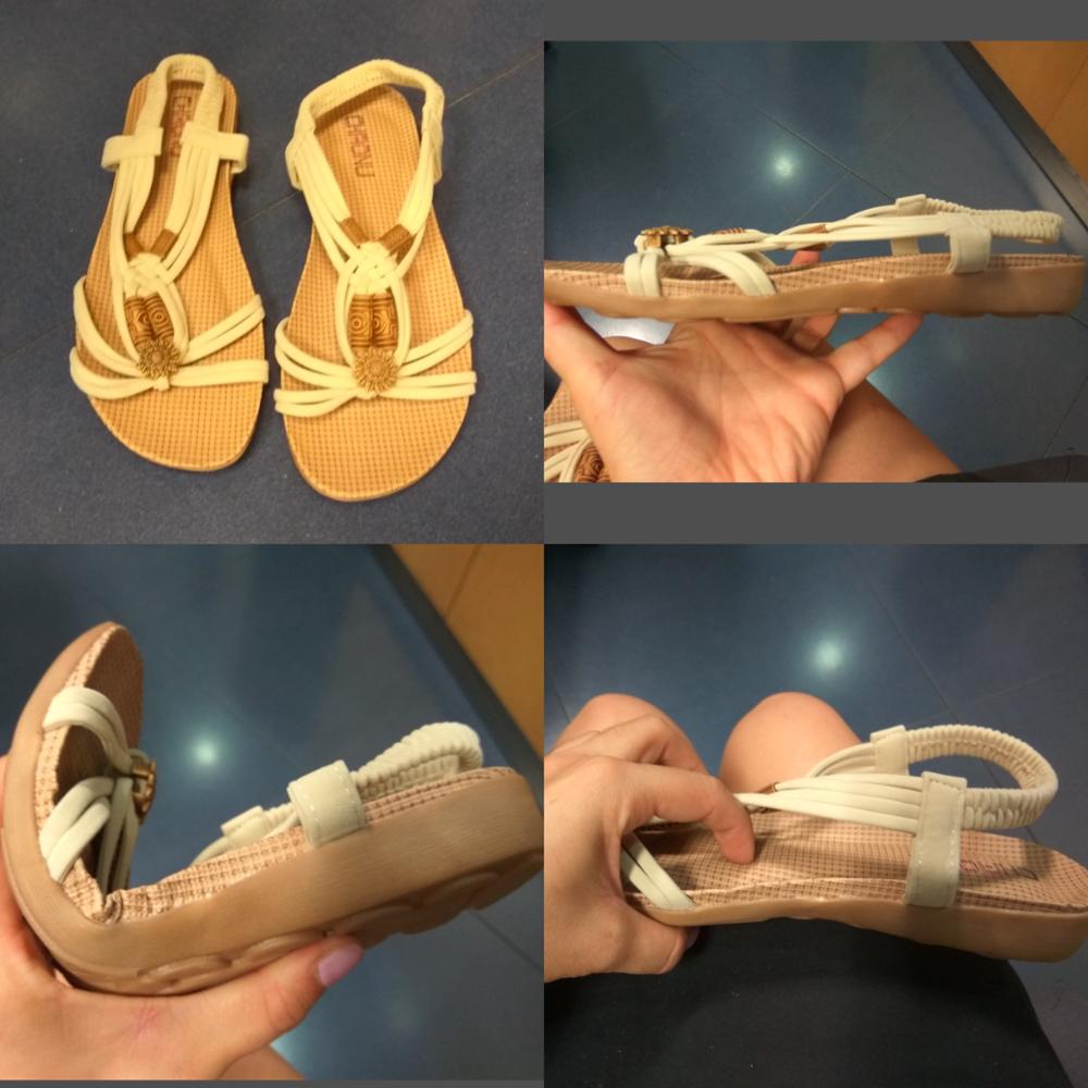Women Sandals shoes woman Flat 2016 Summer Ankle strap Ladies Shoes Hot Sandalias Mujer  Black