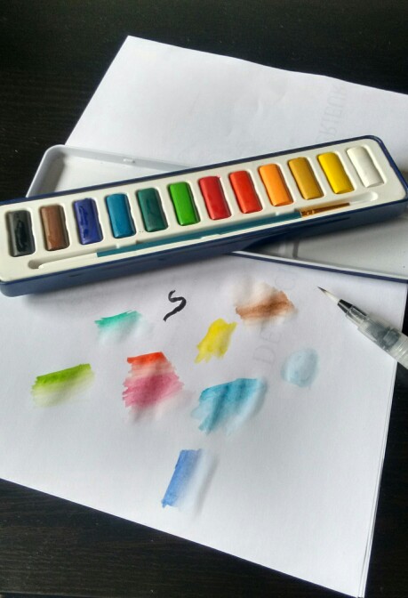 Bianyo 24Colors Portable Tin Box Solid Watercolor Paints Set For Artist School Student Drawing Painting Stationery Art Supplies