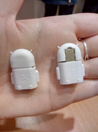 Micro USB OTG Adapter Mini Portable Robot Shape Android Converter For Tablet PC Mouse Keyboard Smartphone For Samsung Sony