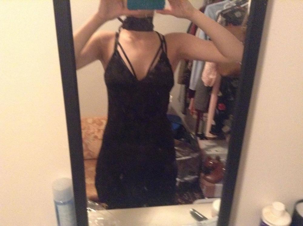 Women Shinning A-Line Dresses Sexy Deep V Neck Back Criss Cross Choker Neck Silk Satin Slip Dress Party Vestidos