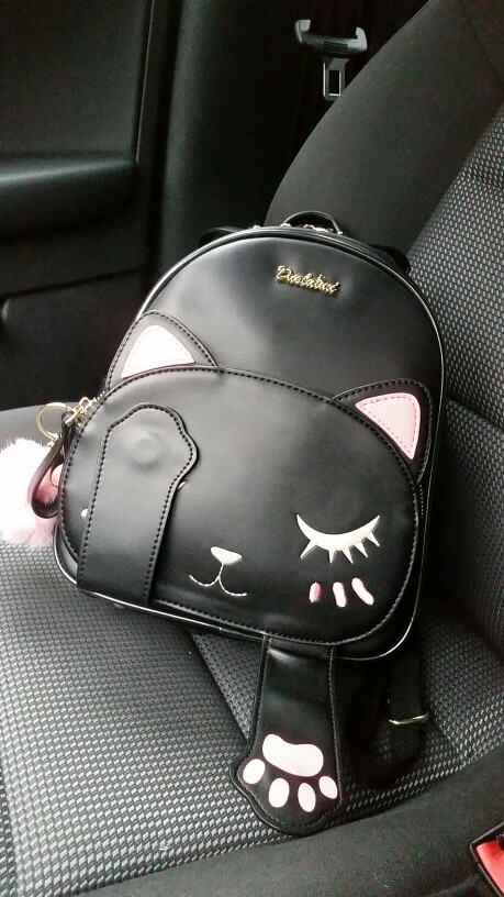 Women Leather Backpack Cat Girl School Backpacks Black Cute High Quality Pu Travel Back Pack Brand Sac A Dos Femme Free shipping