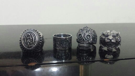 BEIER Cool Men's Gothic Carving Skull Ring For Man Stainless Steel High Quality Detail Biker Skull Jewelry For Boy BR8-327