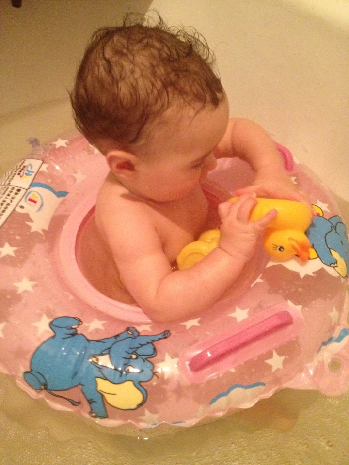 Inflatable Circle Swimming Ring/seat Handles Baby Toddler Safety Aid Float Pool Water