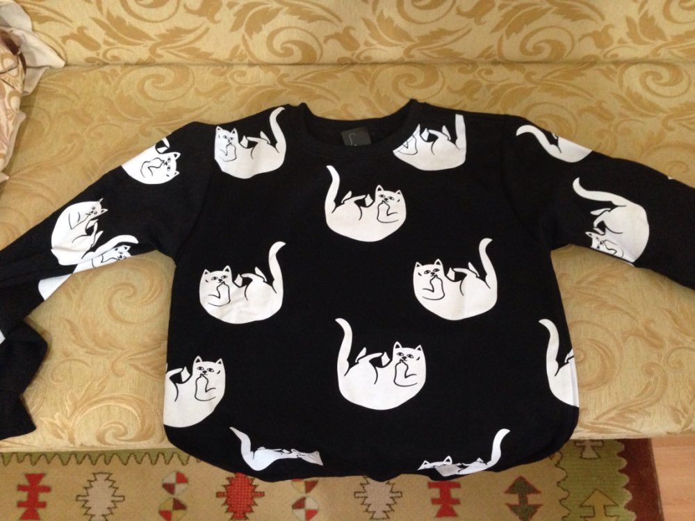Ripndip Fallin For Nermal Knit Hoodie Men Women Hip Hop Cotton O-neck Drop Middle Finger Cat Cartoon Ripndip Hoodies&Sweatshirts
