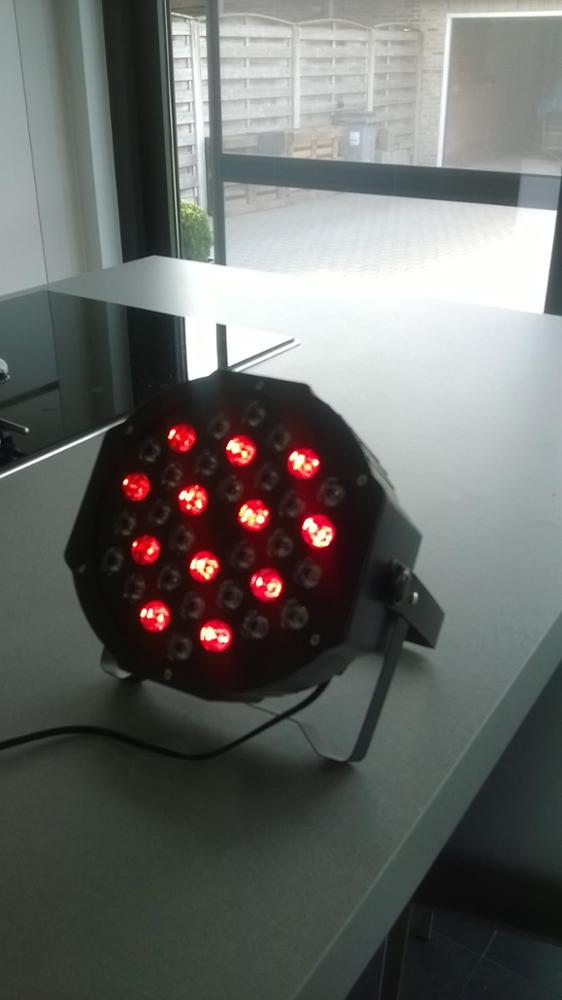 New LED Stage Lights 36W RGB PAR LED DMX Stage Lighting Effect DMX512 Master-Slave Led Flat for DJ Disco Party KTV For EU Plug