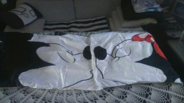 Mickey Mouse Pillowcase Valentine's Day Gift Body Pillow Case Cartoon 2Pcs/Pair 50cmx75cm 50cmx90cm Handshake Decorative