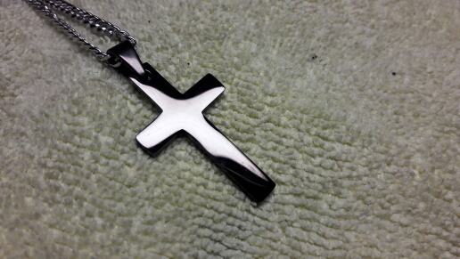 Meaeguet Cross Necklaces&Pendants For Men Stainless Steel 18K Gold Plated Male Pendant Necklaces Prayer Jewelry