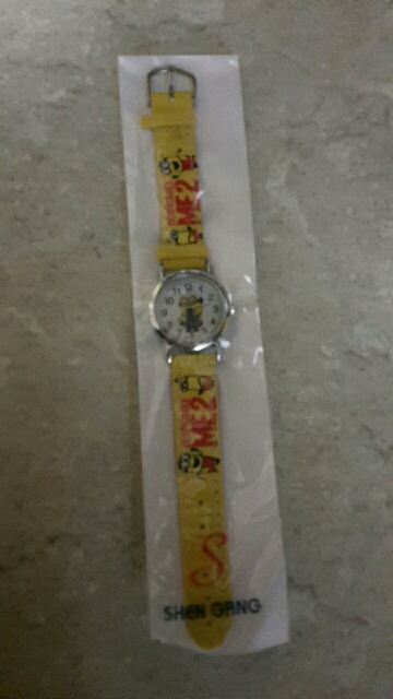 2015 new hot sell 3D Eye minion children Cartoon watch women men quartz watch kids leather watches students sports wristwatches