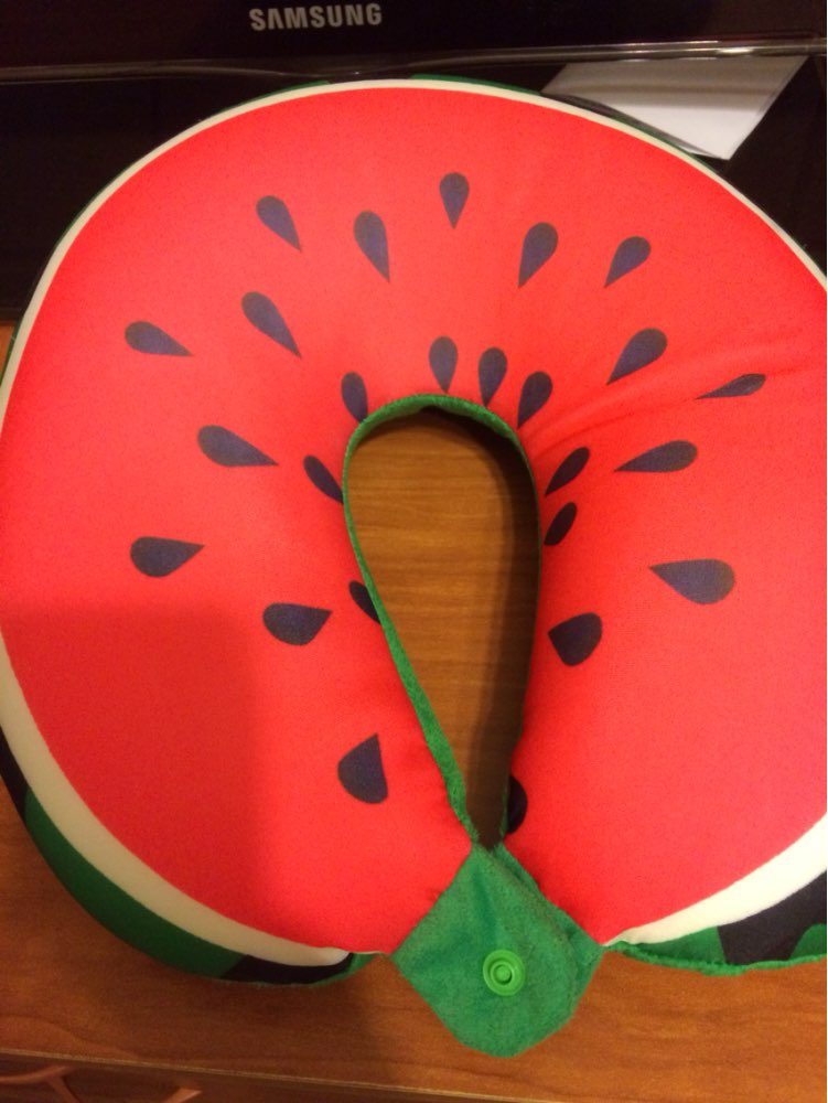 Fruit U Shaped Pillow Travel Watermelon Lemon Kiwi Orange Pillows Cushion Nanoparticles Neck Pillow Car Travel Pillow