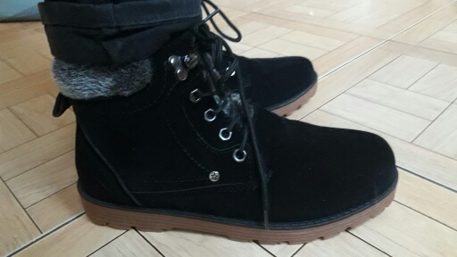 Hot Plush Snow Cotton men'shoes Autumn Winter Lace-up Style Brand Fashion Trend Flock Short men's Ankle Martin Boots