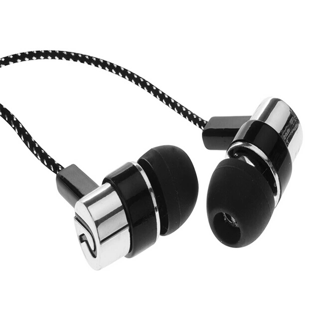 Fasion Stereo Mini Earphones Wired Sports Headphones Woven Fabric 3.5mm Mini Earphone Headsets Universal For Samsung iPhone MP3