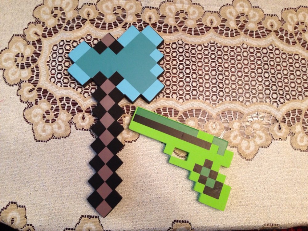 1pcs New Minecraft Toys Minecraft Game Foam Weapons Sword Axe Shovel Gun EVA Model Toys Action Figure Toy Gift for Kids Game