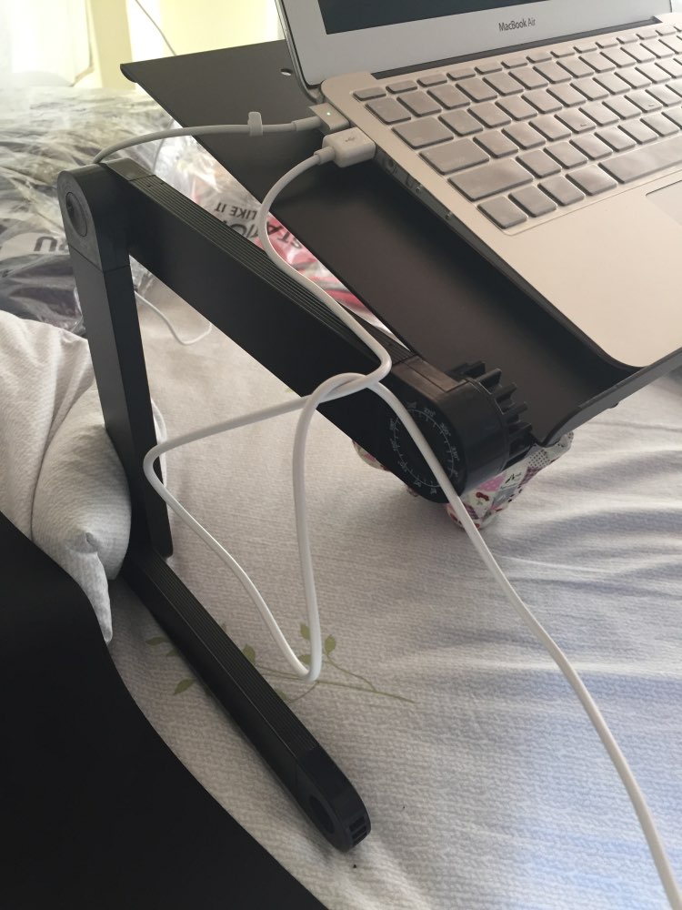GSFY-Portable Foldable Adjustable Laptop Desk Computer Table Stand Tray For Sofa Bed Black