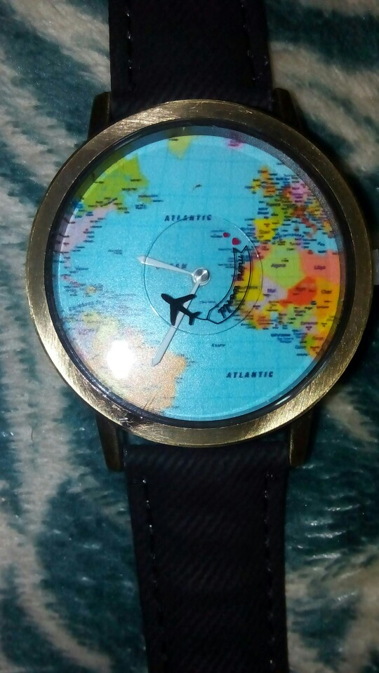Delicate Hot! 2016 relogio feminino watch Fashion Ladies Luxury New Global Travel By Plane Map Watch Denim Fabric Band nor160728