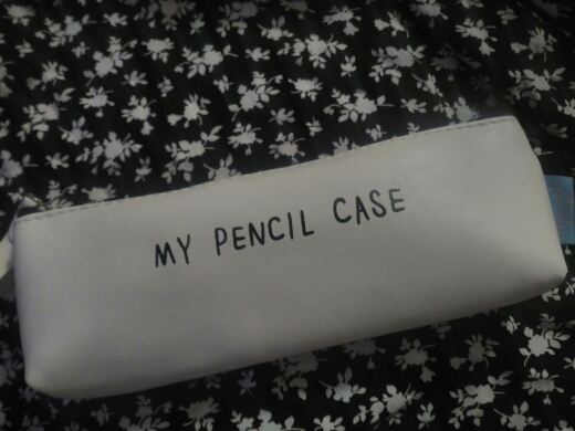 New Triangle My Pencil Case Classical Black  White Color Waterproof PU Leather Storage Cosmetic Bag