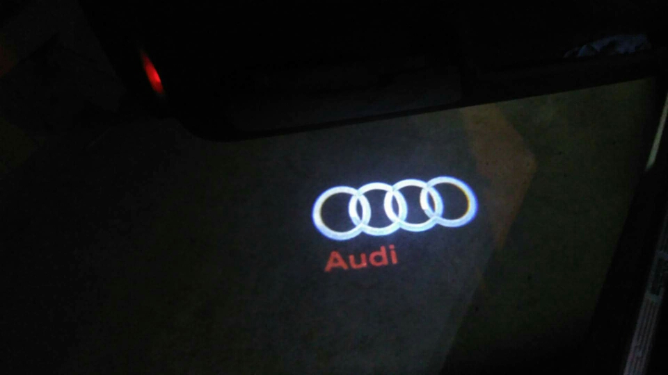 2X Car LED Courtesy Door Projector Light Ghost Shadow Light FOR A1 A3 AUDI A4 A6 A5 A7 A8 80 TT Q3 Q5 Q7 S LINE C5 C6 B5 B6 B7