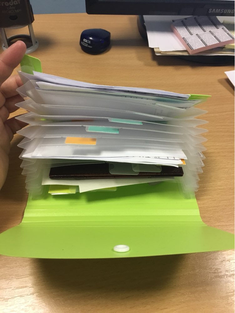 Plastic Candy Color A6 File Folder Small Document Bags Expanding Wallet Bill Folders for Documents Fichario Escolar