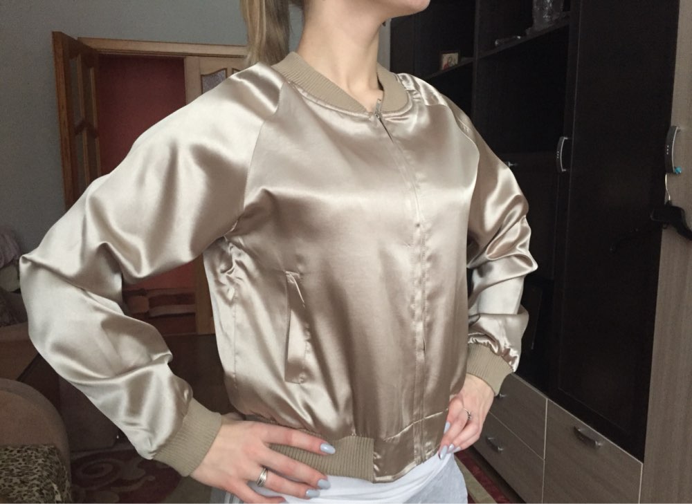 Autumn Satin Cotton Bomber Jacket Women Harajuku Pilot Jacket Coat Winter 2016 Casual Basic Bomber Jackets Outerwear