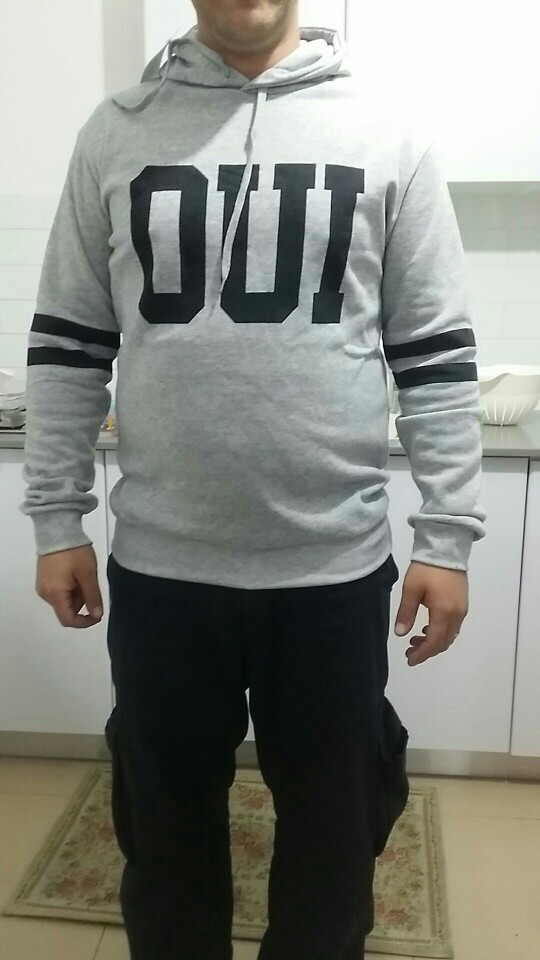 New Arrival Mens Hoody Sweatshirt Fashion Letter Print Slim Fit Pullover Hoodies Men Sportswear M-3XL YM-006