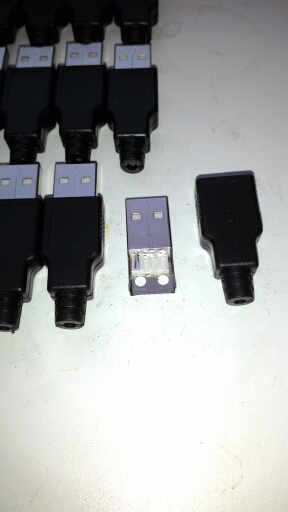 New 10pcs Type A Male USB 4 Pin Plug Socket Connector With Black Plastic Cover