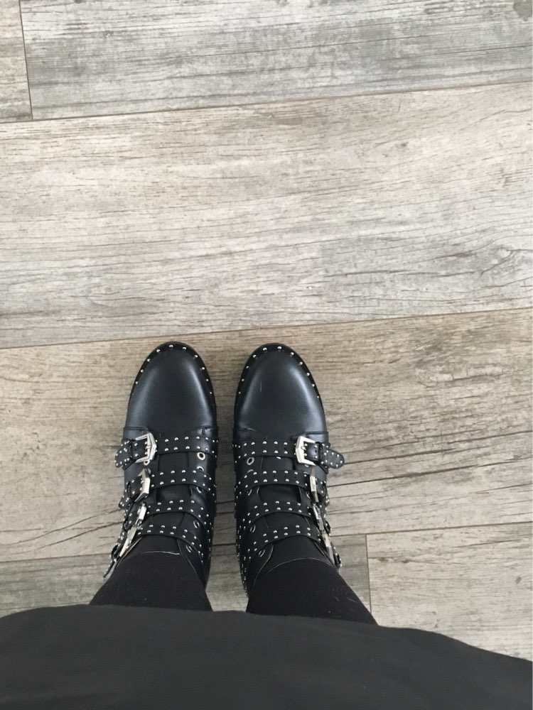 genuine leather boots new ankle motorcycle rivets women boots fashion shoes women autumn winter shoes woman #Y3208047F