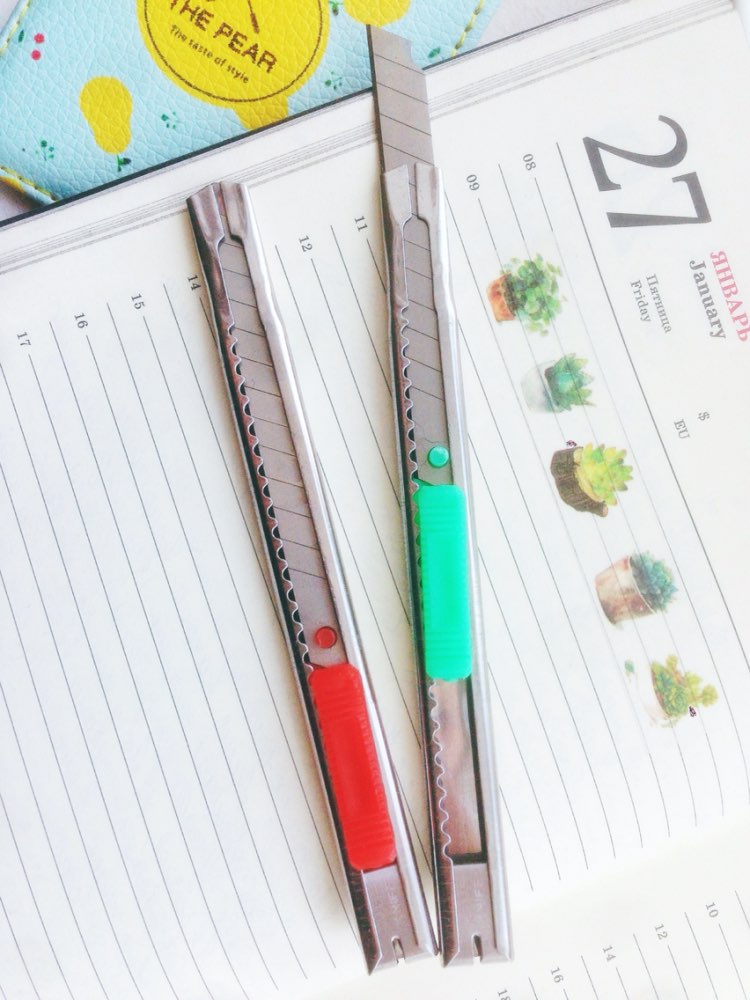 2Pcs/Set Art Knife Art Supplies Utility Knife Paper And Office Knife Diy Art Cutter Knife Stationery School Tools Paper Cutter