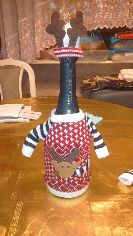 Taotown 2016 Hot Sale High Quality  Red Wine Bottle Cover Bags Decoration Home Party Santa Claus Christmas Bags New Arrival
